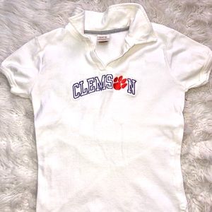 VINTAGE WHITE CLEMSON TOP